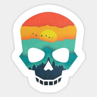 Skully Sunset Sticker